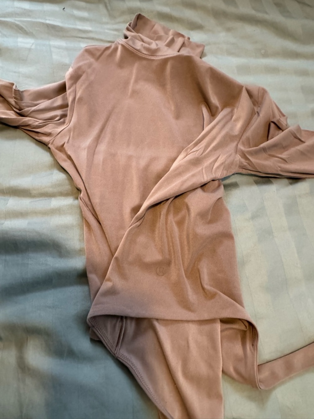 Lululemon Taupe turtle neck body suit size M